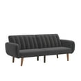 thumbnail image 2 of Weston Home Fosnavag Upholstered Convertible Futon Sofa Bed with USB, Dark Grey Linen, 2 of 7