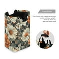 thumbnail image 3 of Yayeee Freestanding Laundry Hamper with Handle Collapsible Large Storage Basket for Clothes, Gray Floral Pattern, 3 of 7