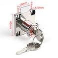 thumbnail image 2 of Furniture Lock Cabinet Lock Home Security Zinc Alloy 2pc With 1 Lock For 22 / 32MM Replacement Home Improvement, 2 of 7