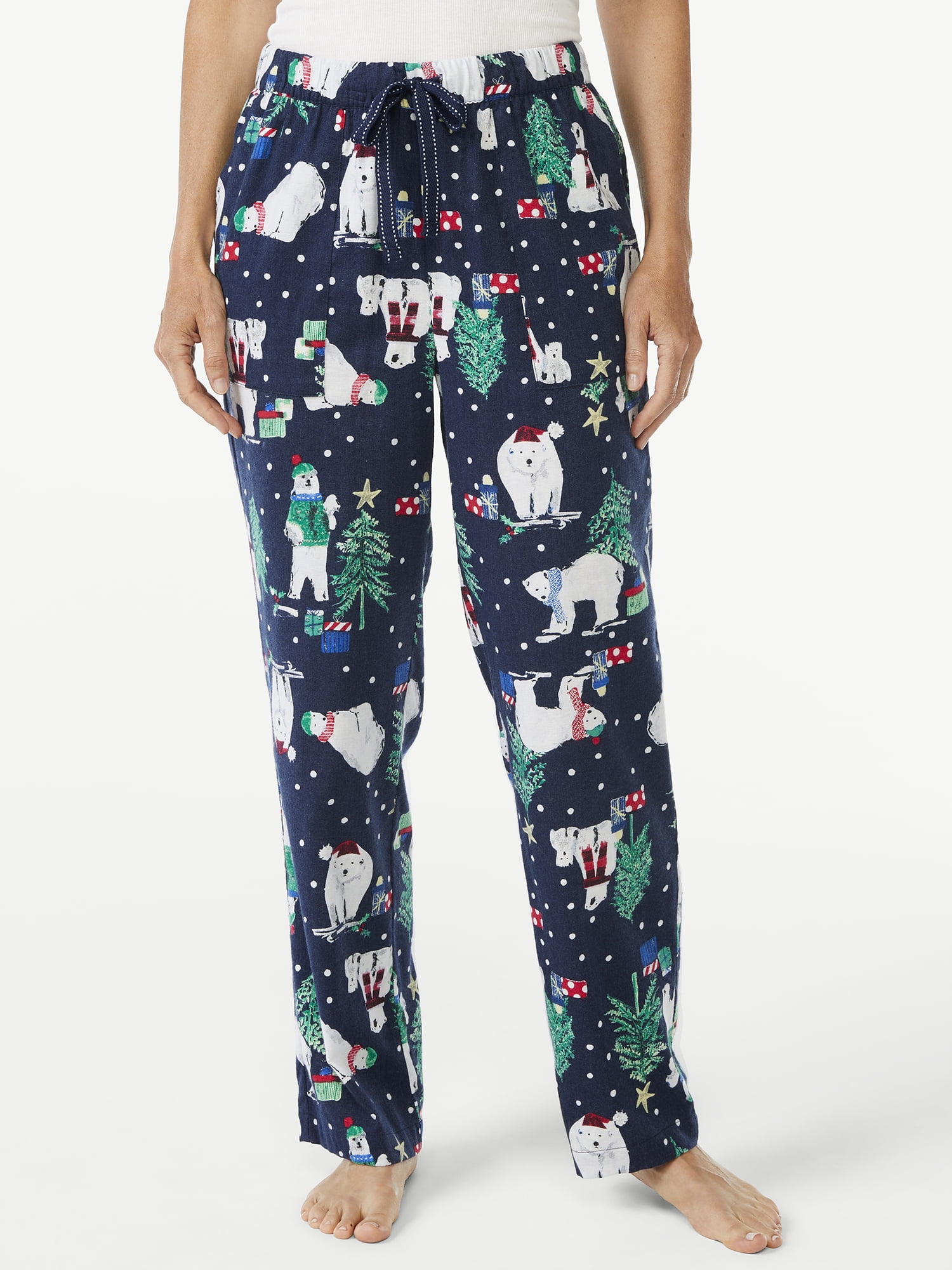 Joyspun Women’s Flannel Bear Pajama Pants