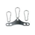 thumbnail image 2 of Quzzie Pull Up Bar Joint Double to Single Adaptor Plate Bar Row Adapter Metal Construction Complete Set for Pulley System Strength Training Home Gym Equipment silver, 2 of 8