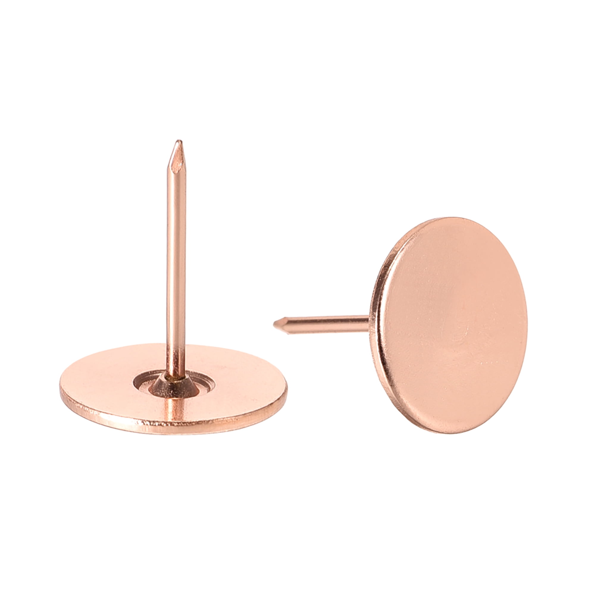 Upholstery Nails Tacks 19mmx23mm Flat Head Furniture Nails Rose Gold Tone 50Pcs - Walmart.com