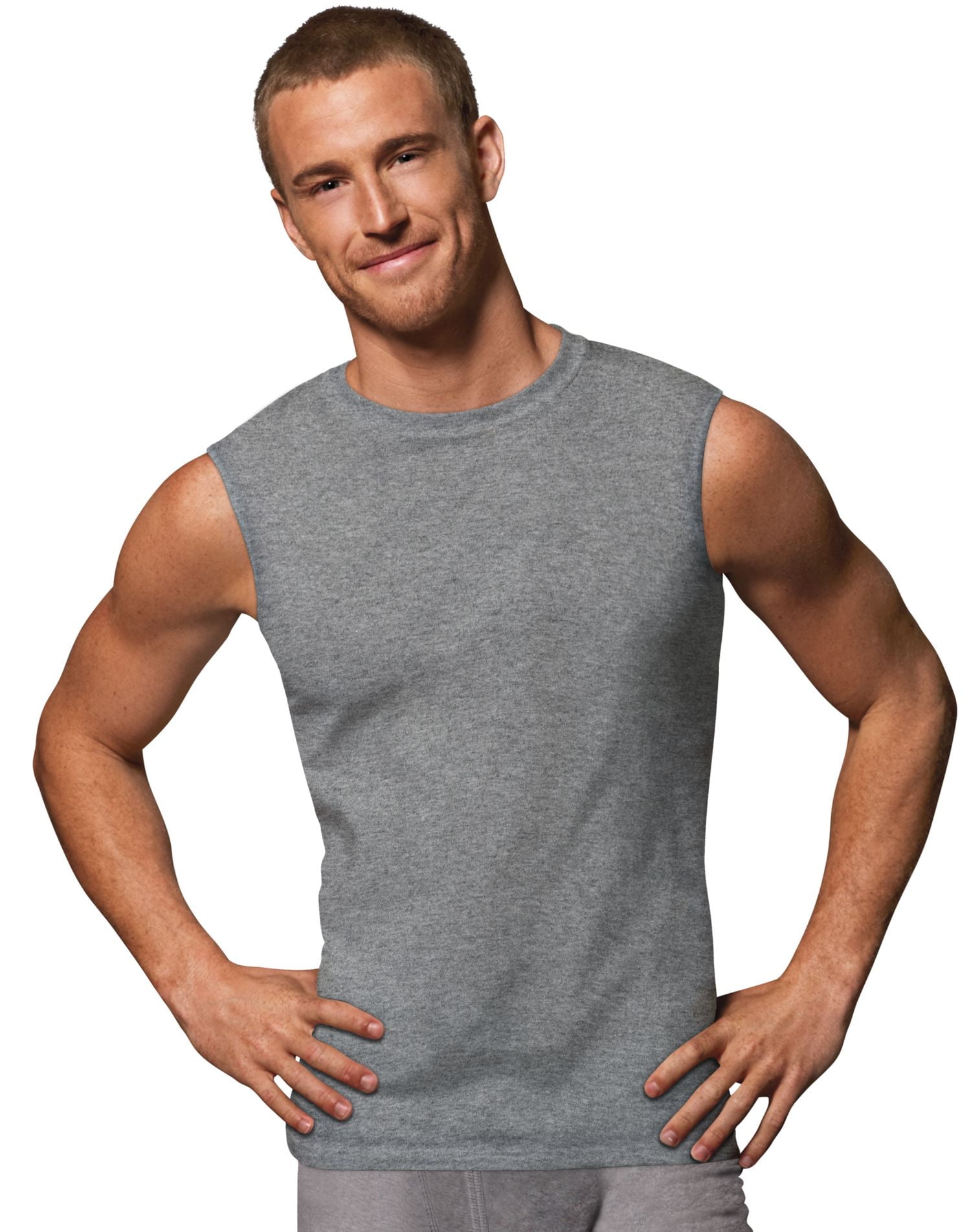 Hanes Men Crewneck Sleeveless Undershirts