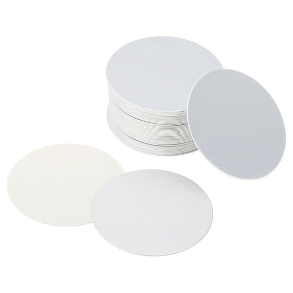 Uxcell 44mm Resistant Tamper Aluminum Foil Cap Liner Induction Heat Sealing for PET Bottle 50 Pack