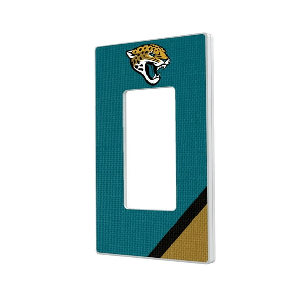 Jacksonville Jaguars Diagonal Stripe Single Rocker Light Switch Plate