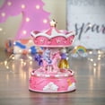 thumbnail image 3 of Northlight Children's Sleepy Time Animated Musical Carousel - 6.5" - Piink, 3 of 6