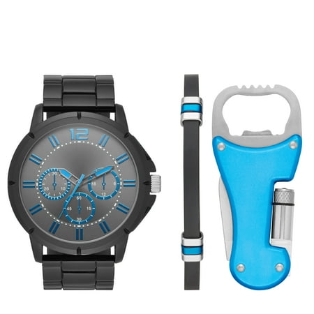 Men's Gun Metal Watch Gift Set with Multi-Tool (Best Metal Watches Under 1000)