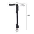thumbnail image 4 of Mini ventilador USB flexible para banco de energía, computadora portátil, cargador de CA, PC negra, 4 of 6