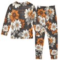 thumbnail image 2 of FORMRS Long Sleeve Top and Pants Pajama Set for Niños 2-Piece Sleepwear, Sizes 18M-8Y, Black Plaid Floral, 2 of 6
