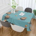 thumbnail image 2 of Yayeee Tablecloths 54" x 72" Rectangle Wrinkle Resistant Party Table Cover, Cartoon Capybaras, 2 of 8