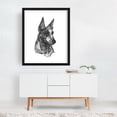thumbnail image 3 of Cattle Dog - Drawing Dog Line Art Sketch Black and White Illustration Animal Minimalist Black Framed Wall Art Print 16 x 20 inches, 3 of 4
