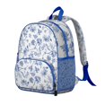 thumbnail image 2 of Tropical Flower and Leaves Students Backpack - Vintage Floral and Skull Design with Comfortable Dual Shoulder Support, Lightweight School Bag for Developing Students, 2 of 5