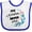 White and Royal, variant on Inktastic My Nonna Loves Me for Girls Granddaughter Girls Baby Bib