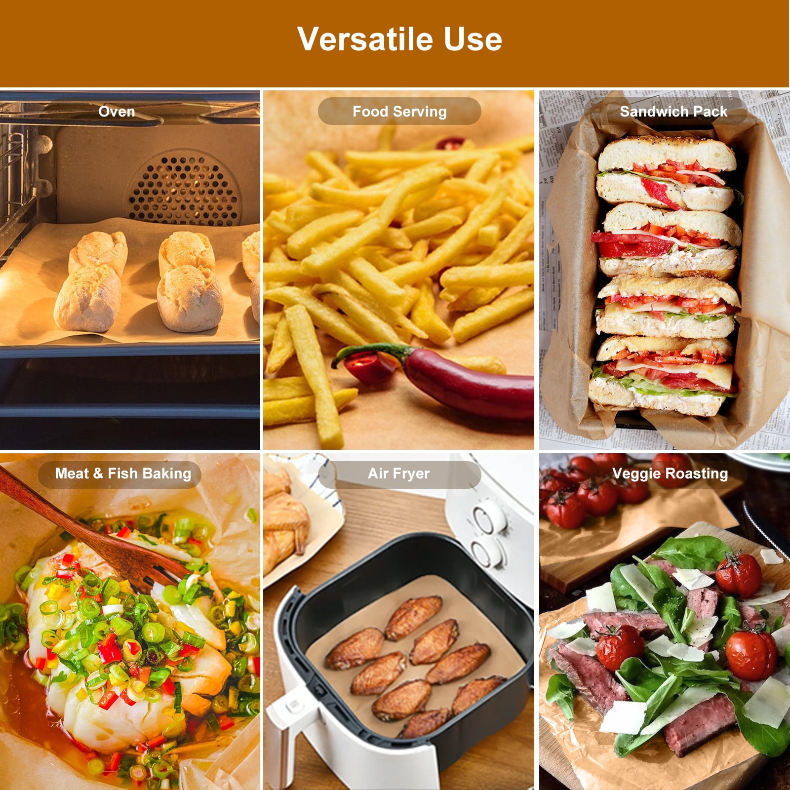 WVacFre Parchment Paper Baking Sheets Mat Non Stick Oven Liners Pre Cut Baking Sheets 300 Pcs 12"x16"Oil Resistant Waterproof