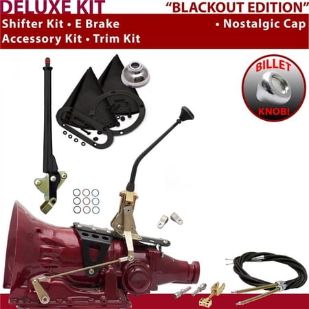 American Shifter TH400 Shifter Kit Black 10 in. E Brake Cable Clevis Trim Kit for EF74E