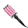 thumbnail image 1 of Rizador de cerámica triple, varita de temperatura ajustable de 3 barriles de última versión, cabello portátil, 1 of 4