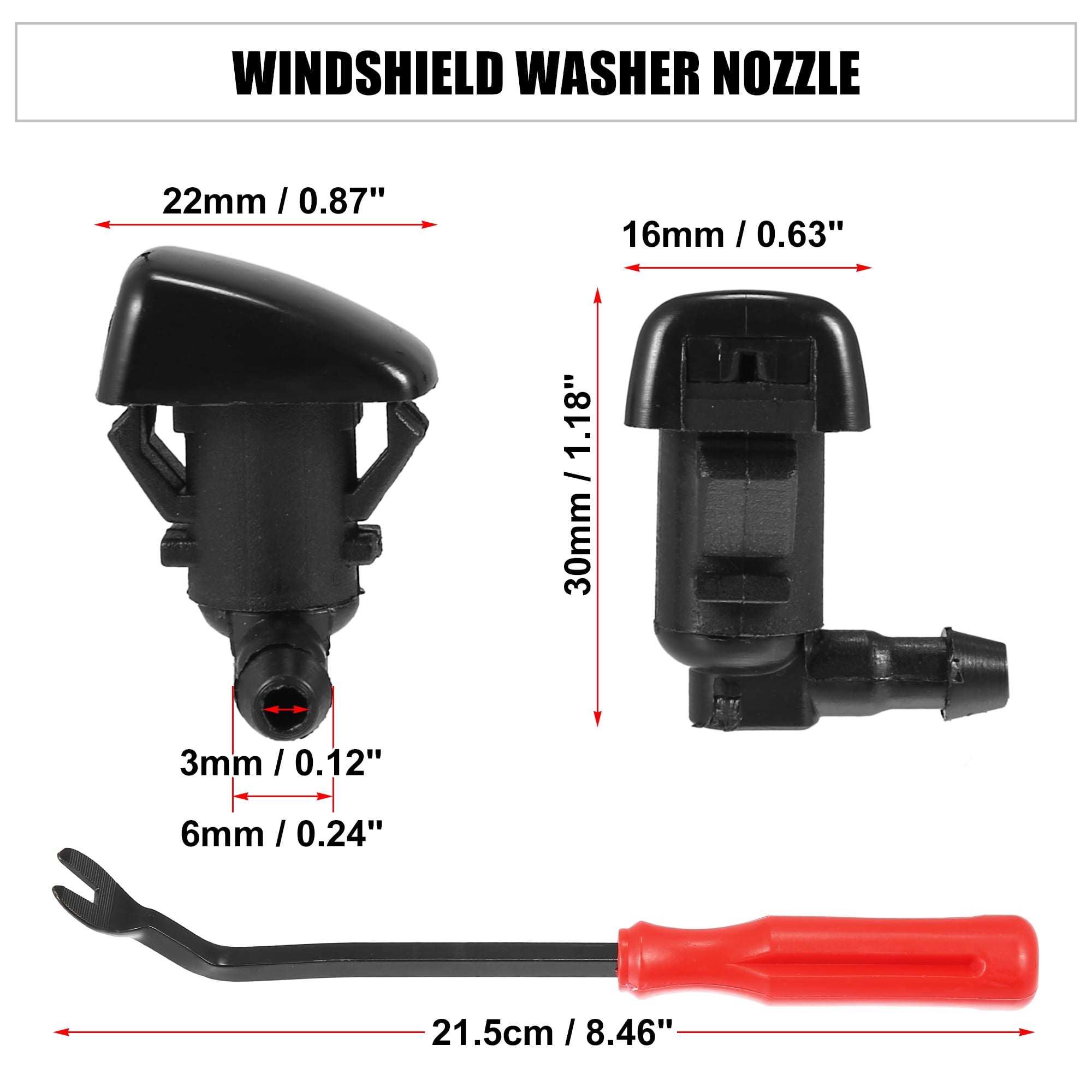 Unique Bargains Windshield Wiper Washer Nozzle Kit for Cadillac CTS 2009-2015