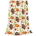 thumbnail image 2 of Bingfone Thanksgiving Turkey Print Flannel Fleece Blanket Throw Blanket For Bed,Sofa,Couch,Travel,Camping(50"X40"), 2 of 9