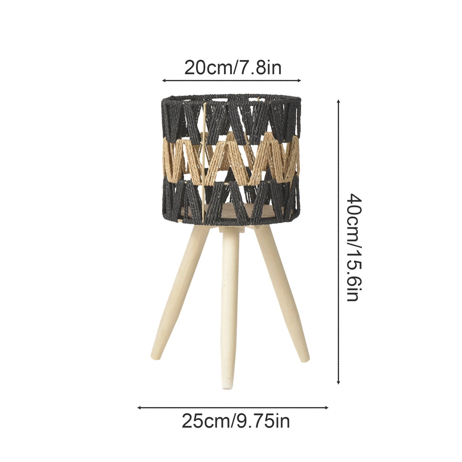 Small Woven Wooden Plant Stand, Desktop and Balcony Decorative Flower Pot Holder, Assembly Required Mini Plant Display Rack, Compact Home and Garden Accent Piece