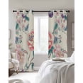 thumbnail image 4 of Vintage Floral Kitchen Curtains Watercolor Farmhouse Botanical Flowers Cafe Short Curtains for Bathroom Blackout Window Curtain Grommet Small Window Treatment Drapes for Bedroom Living Room 42"x45"x2, 4 of 9