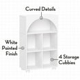 thumbnail image 4 of RiverRidge Kids Curve Appeal 23in Arched Bookcase with Cubby Storage Shelf and 2 Gray Bins, 4 of 6