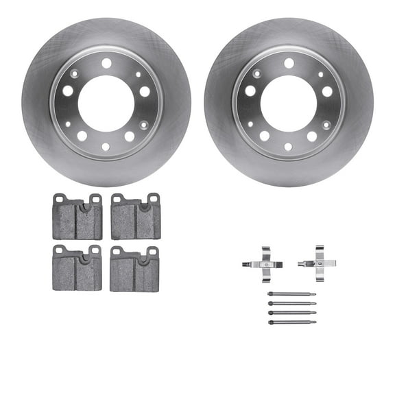Dynamic Friction Company Rear Brake Rotors with 5000 Advanced Brake Pads includes Hardware 6512-02052
