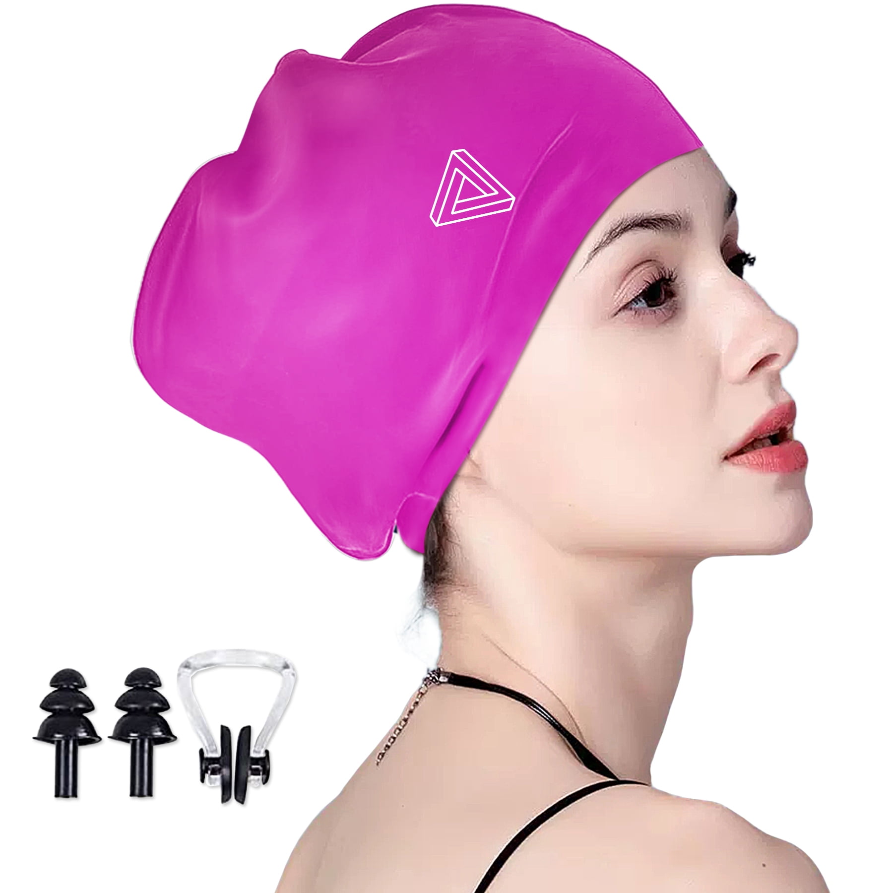 Trisens Extra Large Swimming Cap for Women and Men,Unisex Adults