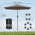 thumbnail image 3 of Outsunny Patio Sun Umbrella, Outdoor Parasol with 6 Ribs, Dark Grey, 3 of 10