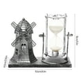 thumbnail image 3 of Vintage Hourglass Decor under $5! Kadlawus Vintage Hourglass Windmill Decor, Metal Tabletop Ornament with Rotating Timer, Desktop Shelf Mantel Decoration, Nostalgic Home Office Centerpiece, 3 of 8