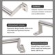 thumbnail image 2 of GOOHOCHY Gabinete de vestuario Tirador Manijas de acero inoxidable Manijas de manijas Drawer Pull Mandles, 2 of 7