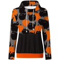 thumbnail image 3 of Chandail en Molleton Chat Citrouille Pull Col Rond Halloween pour Femmes Manches Longues Décontracté Ample, 3 of 4