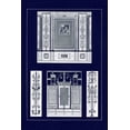 thumbnail image 2 of Buhlmann, J. 23x32 Black Ornate Wood Framed with Double Matting Museum Art Print Titled - Ancient Wall Paintings (Blueprint), 2 of 4