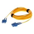 thumbnail image 1 of AddOn 2m SC OS1 Yellow Patch Cable - Patch cable - SC/UPC single-mode (M) to SC/UPC single-mode (M) - 2 m - fiber optic - duplex - 9 / 125 micron - OS1 - yellow, 1 of 7