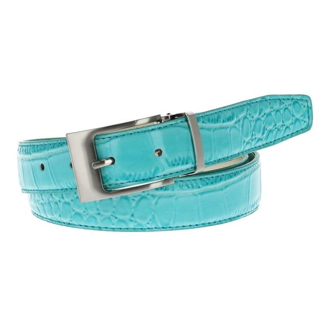 CTM® Ceinture en Cuir à Imprimé Croco