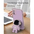 thumbnail image 5 of Compatible with Samsung S20 FE 5G Case Silicone TPU Plating, Samsung Galaxy S20 FE 5G Cases Cute Astronaut Pattern Phone Case with Stand (Purple), 5 of 13