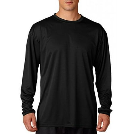 A4 - A4 Men's Cooling Performance Crew Long Sleeve T-Shirt, Black, XX ...