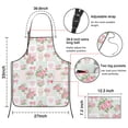 thumbnail image 3 of Pioneer Flower Floral Print Pattern Cotton Linen Apron with Pockets, Waterproof Adjustable, 33x27 Inch for Kitchen, Gardening, BBQ, Salon, 3 of 6