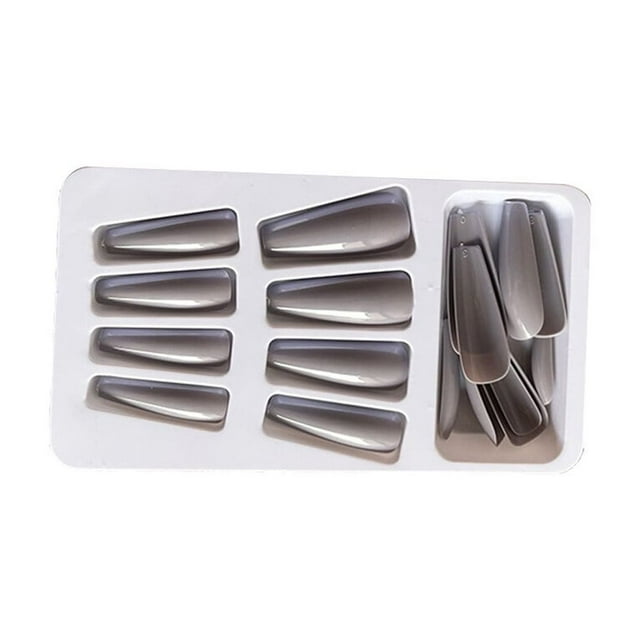 1 Set French Tip Press on Nails Operation Beauty Tool Coffin False Toe Files Glittery Stick Full Cover Ballet Style Beauty Tool DIY Decorations Type 14