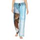 thumbnail image 1 of Fotbe Funny Cat Taking a Bath Pantalones de Pijama para Mujer, Pantalones de Dormir, Pantalones Pj con Cordón y Bolsillos-Small, 1 of 6