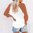 thumbnail image 5 of Hearthz Womens 3/4 Raglan Sleeve Tshirts V Neck Baseball Shirt Color Block Summer Tops for Women Fall Work Blouses for Women, 5 of 7