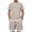 Z244-Beige, variant on Boy Outfits Retro Athletic Elastic Waist Shorts Plain Style Breathable Drawstring Waist Shorts 2 Pieces Kid Summer Outfits Set
