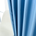 thumbnail image 5 of WRITWAA 1Pack Thermal Insulated Drapes Blue Rectangular Textured Grommet Curtains for Homeowners 100x98in, 5 of 8