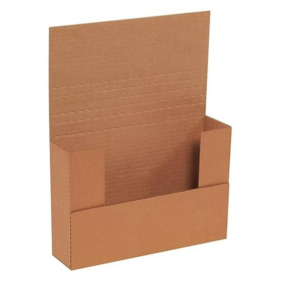 Easy-Fold Mailing Boxes - 9.5x6.5x2 Inch Kraft Mailers - 50 Pack - Shipping Boxes, Cardboard Boxes for Mailing, Storage & Packaging