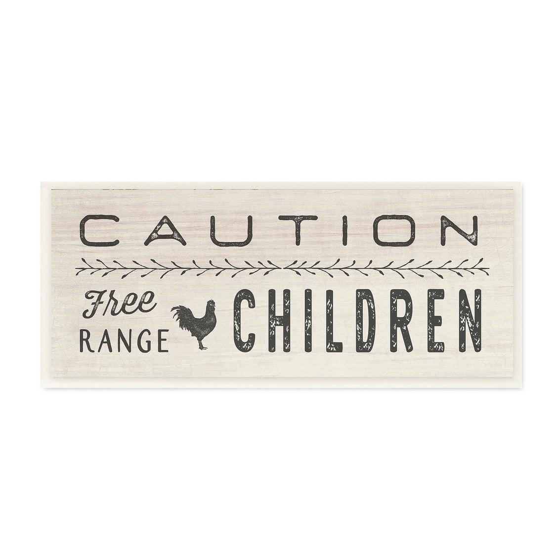 The Stupell Home Decor Collection Caution Free Range Children Wall Plaque Art, 7 x 0.5 x 17