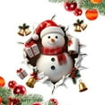thumbnail image 1 of Santa Claus Broken Wall Cartoon Christmas Decal - Removable PVC Holiday Wall Sticker for Home, Party, or Room Decor, 1 of 4