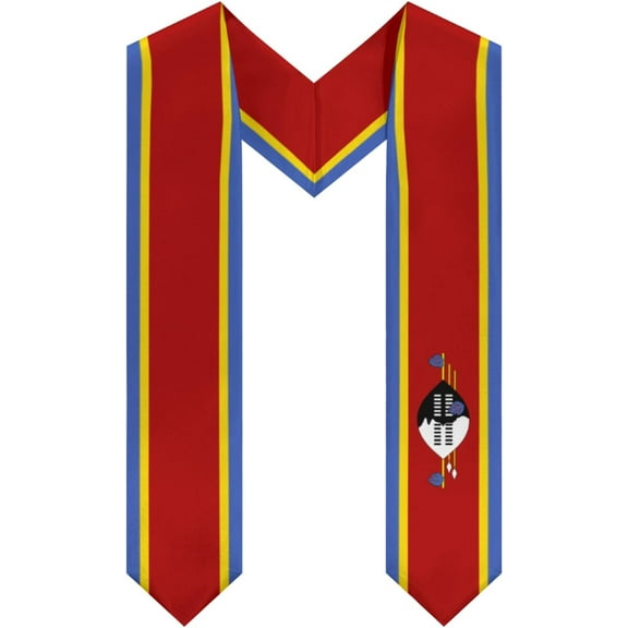 DABOYOZHZH Eswatini Flag Graduation Stole Shawl Sash Honor For Study Aboard International Students