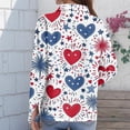 thumbnail image 4 of Iaqnaocc 4th Of July Outfits for Women Button Down Collared Independence Day American Flag Stars Freedom Long Sleeve Tops 250 Anniversary Usa Summer Tee Top Deep Red XL, 4 of 4