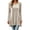 Beige 10, variant on Karymi Solid Velvet Tunic Womens Tops, Crew Neck Half Button Long Sleeve Loose A-line Hem Pullover