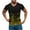 Yellow, variant on Patlollav Men T-Shirt Casual V-Neck Gradient Print Pullover Fitness Sports Short Sleeve Blouse