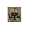 thumbnail image 3 of Retro Coffee Table Set with Mission Chairs - Solid Wood & Parawood, 3-Piece Living Room Furniture, Black Finish, 3 of 5